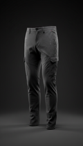 Pantalón cargo ajustado gris oscuro detalles discretos